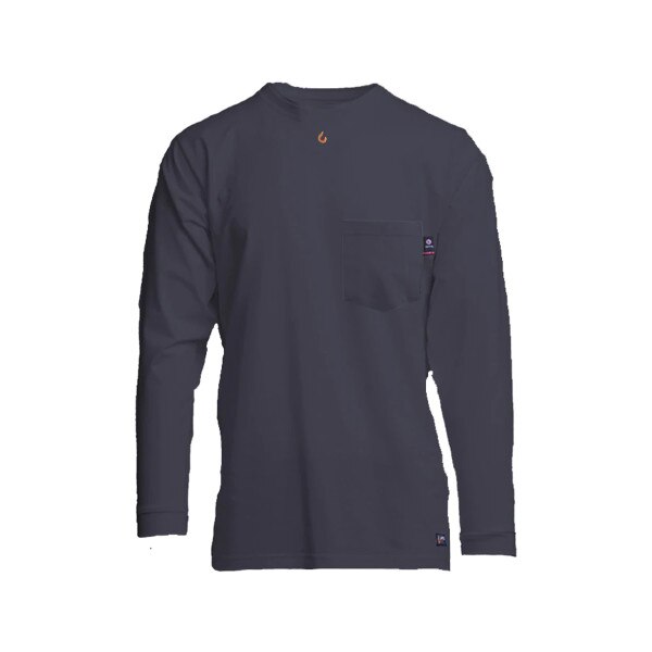 LAPCO 6 oz FR Pocket Long Sleeve Shirt in Navy